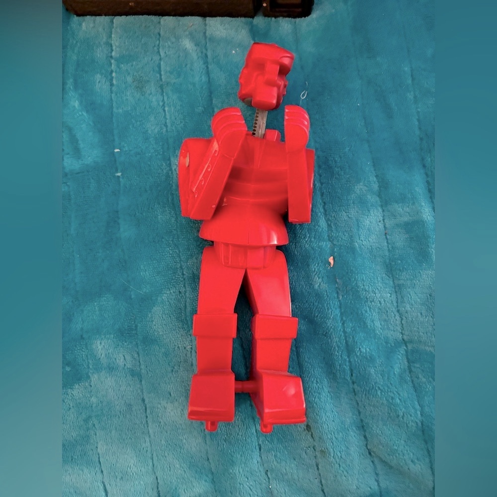 Vintage Rock Em Sock Em Red Toy Robot Figure, working Replacements Boxing Robot